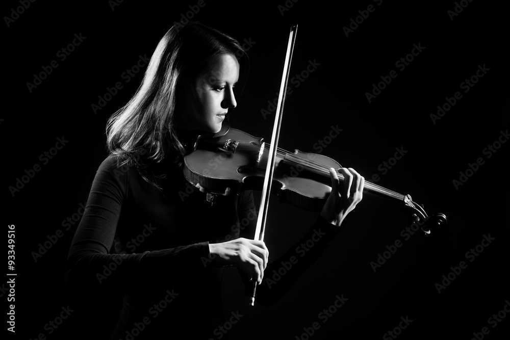 Fototapeta premium Violin player violinist playing classical music