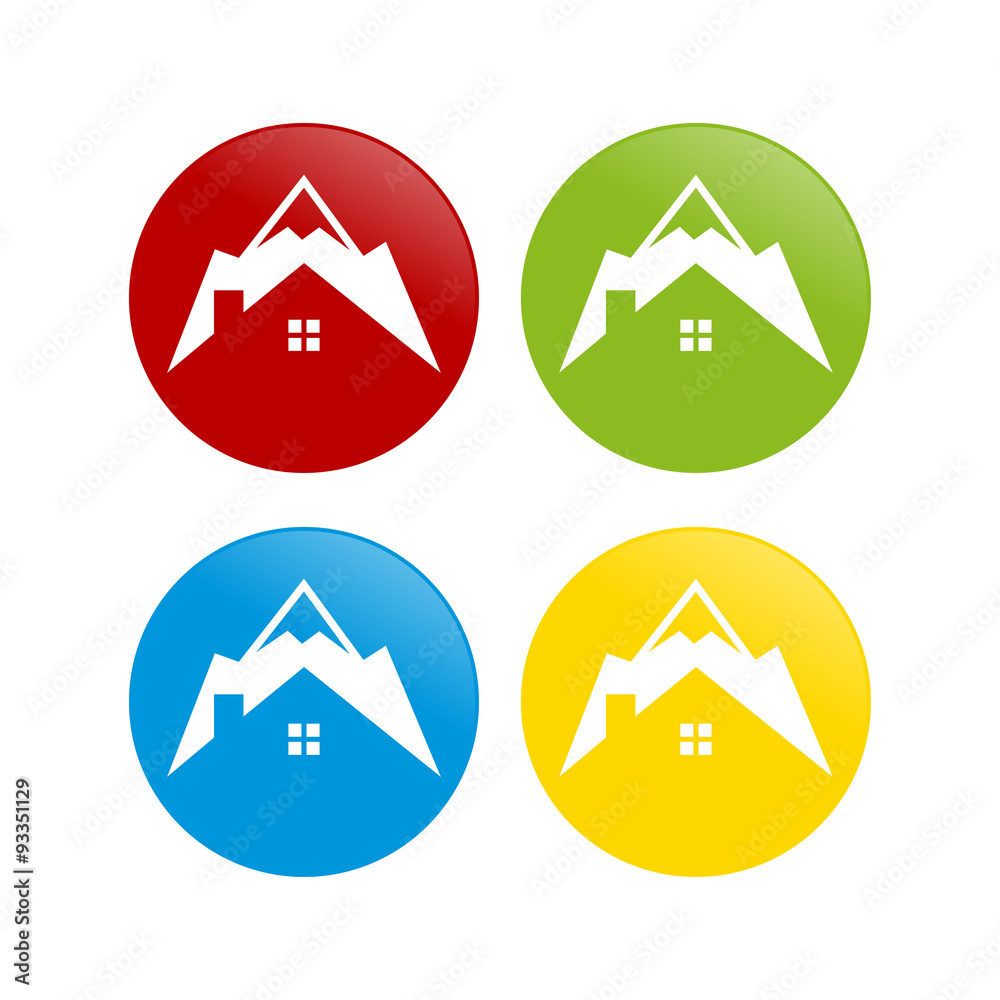 Obraz premium Mountain House Icons