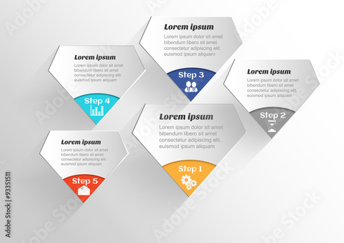 Infographic banners Templates for Business.Vector Illustration. © Crystal-K