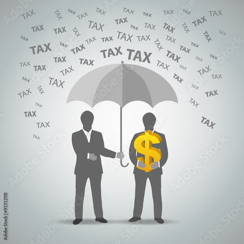 Two businessman protected money from taxes