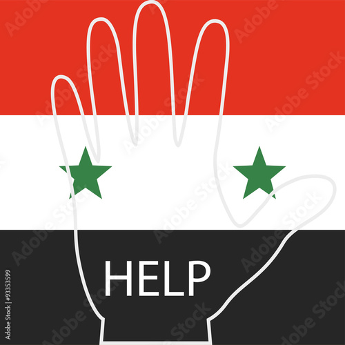 Syrian refugees, the hands of people who are asking for help