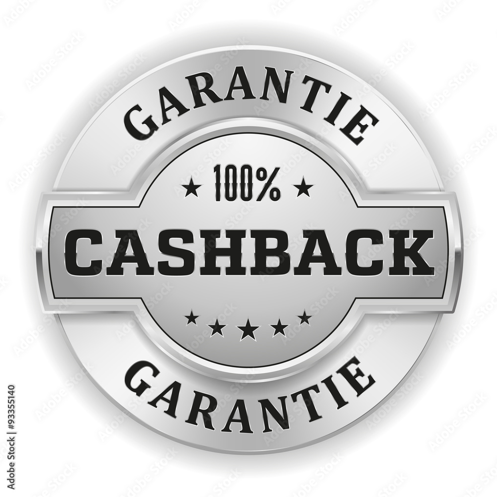 Silberner Cashback Garantie Siegel