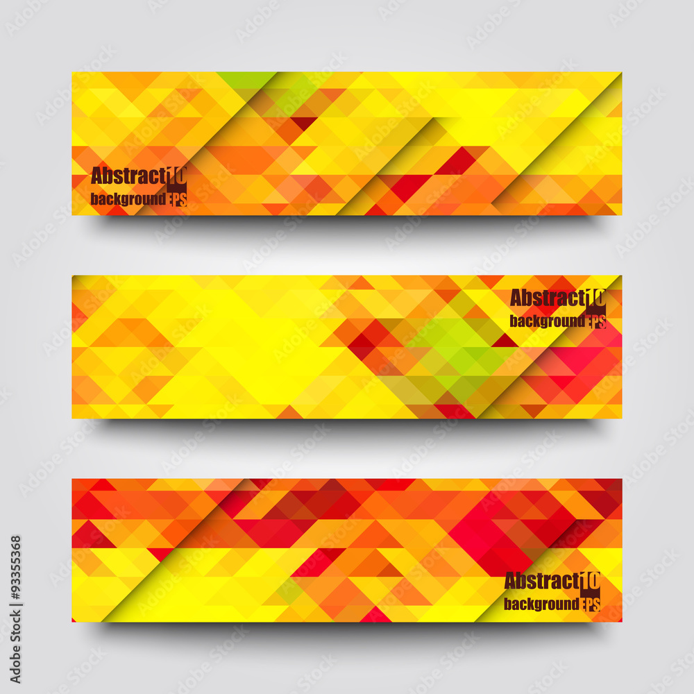 Obraz premium Set of banner templates with abstract background. 