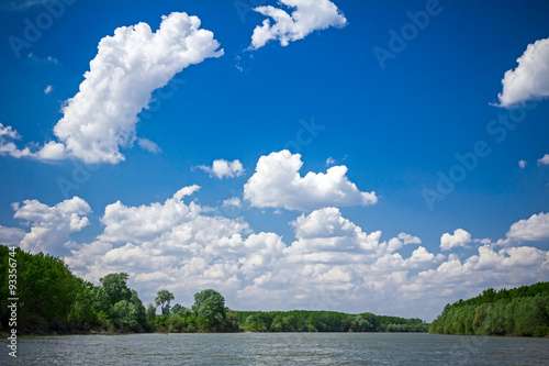 Riverbank landscape.