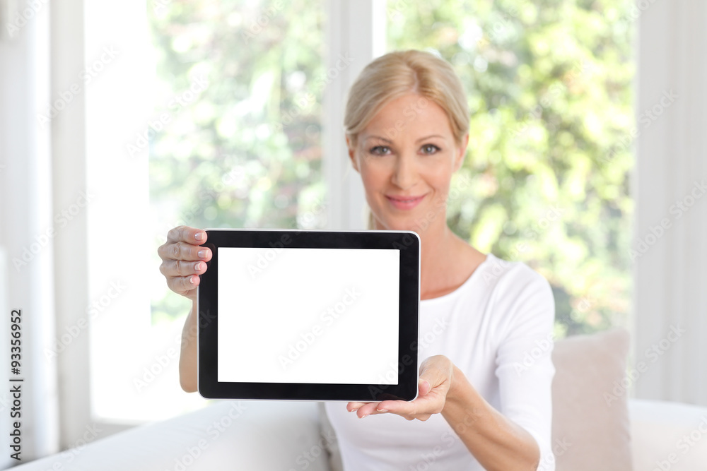 Woman with digital tablet Woman with digital tablet