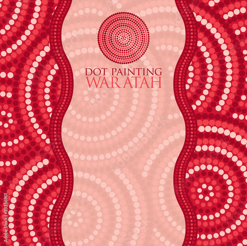 Dot painting invite/ greeting card in vector format.