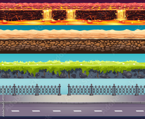 4 Tileable vector game background