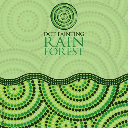 Dot painting invite/ greeting card in vector format.
