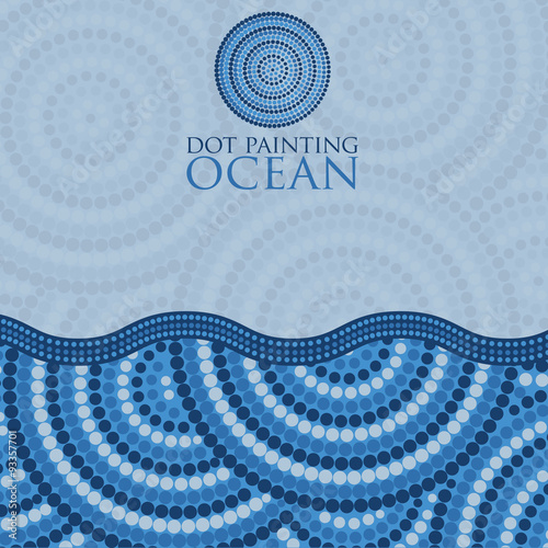 Dot painting invite/ greeting card in vector format.