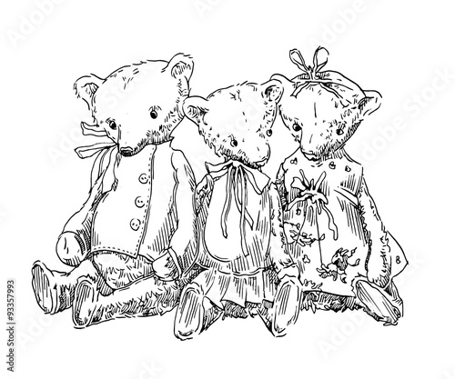 Vintage toys sketch.