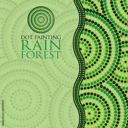 Dot painting invite/ greeting card in vector format.