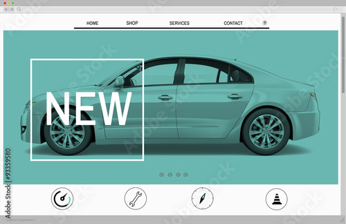 Website Advertising Car Homepage New Arrival Concept