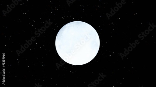 Super moon background. Timelapse with fast motion of clouds.