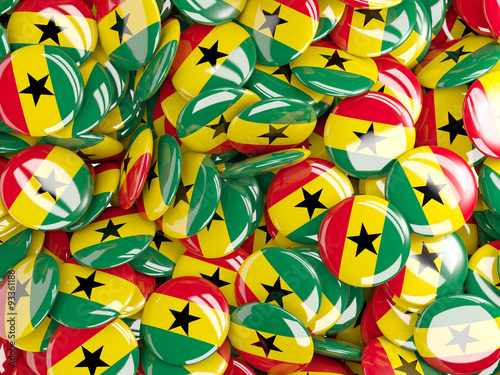 Background with round pins with flag of ghana © Mikhail Mishchenko