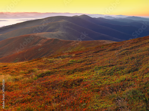 beautiful sunrise on the mountaines © pilat666