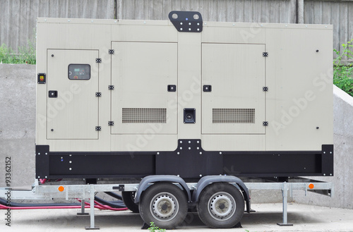 Big Backup  Mobile Generator for Office Building Connected to th