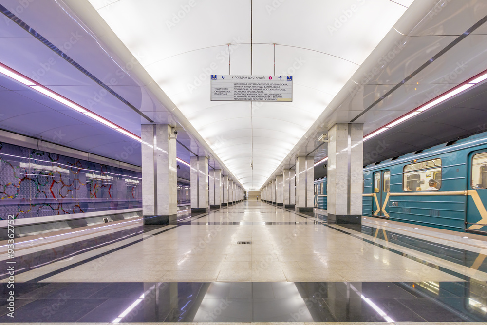 Modern metro station in Moscow Modern metro station in Moscow