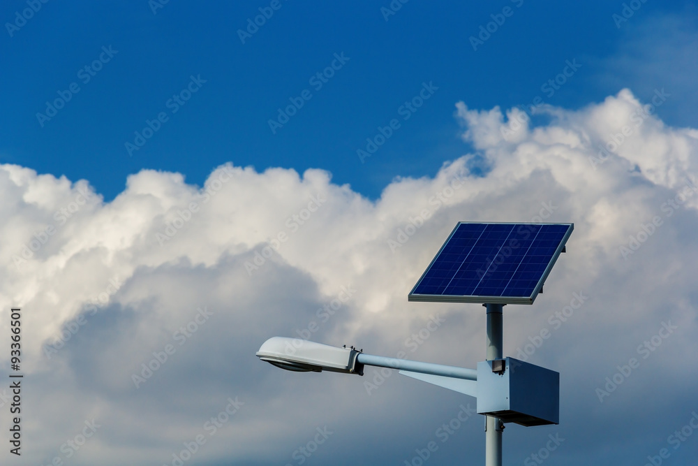 Obraz premium street light with solar panel