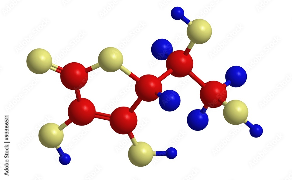 Molecular structure of ascorbic acid (vitamin C) Molecular structure of ascorbic acid (vitamin C)