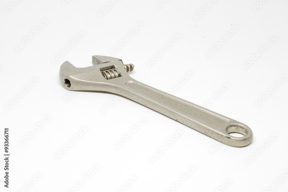 Adjustable Wrenches white isolate Background Adjustable Wrenches white isolate Background