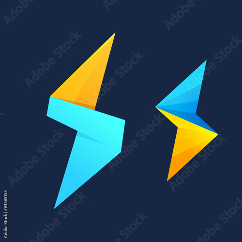 Lightning and S letter logo