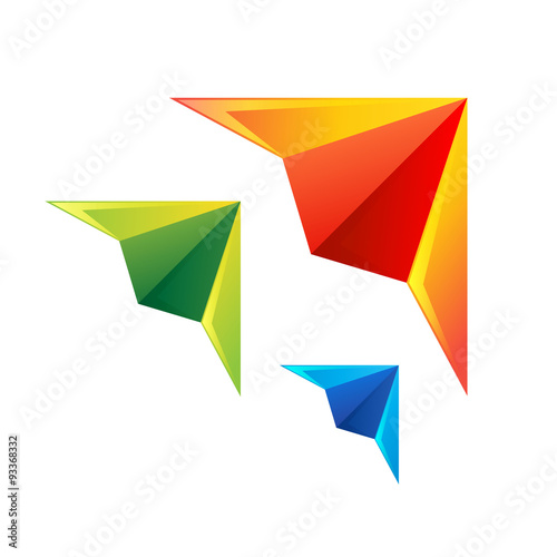 Abstract triangle vector logo