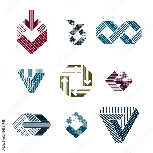 Abstract unusual lined vect...