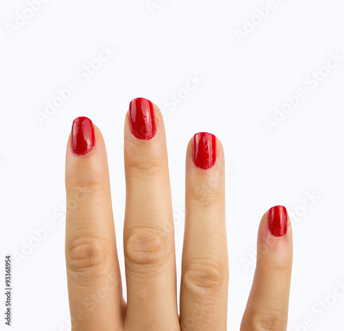 nails of red polish