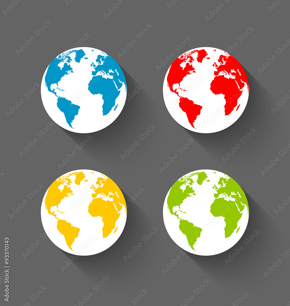 Obraz premium Earth icons