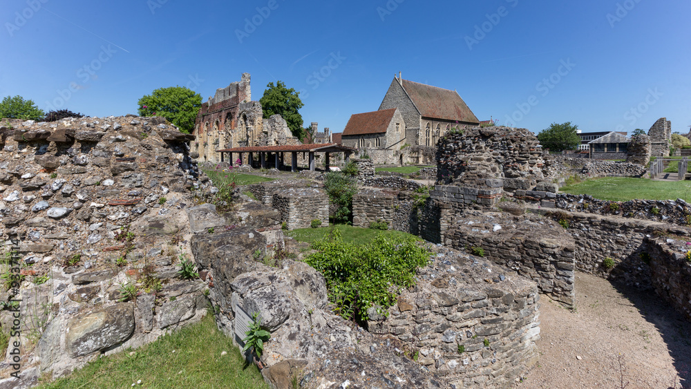 Ruins of St. Augustine Abbey, Canterbury, England, a World Heritage Site Ruins of St. Augustine Abbey, Canterbury, England, a World Heritage Site