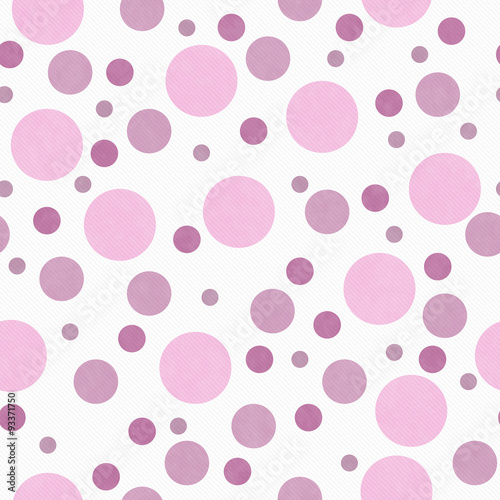 Pink and White Polka Dot Tile Pattern Repeat Background