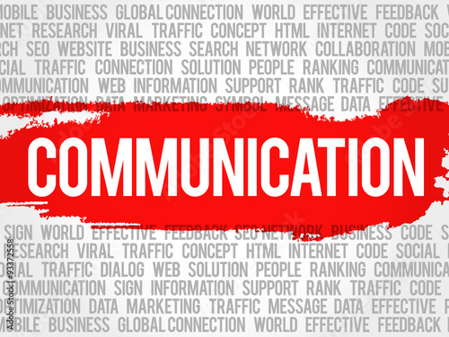 COMMUNICATION word cloud, business concept