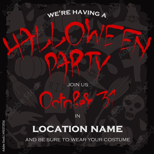 Dark template for Halloween party.