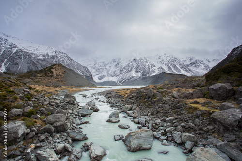 Cloudy at Hooker Valley