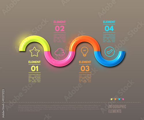 Business Infographics tube concept. 