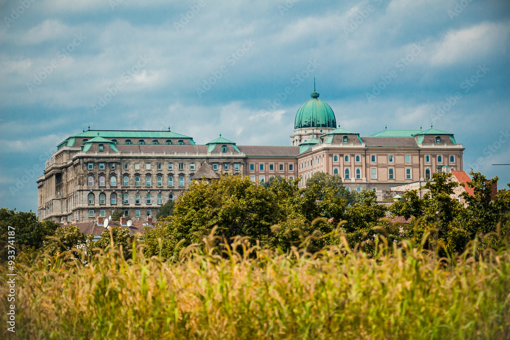 Obraz premium The Buda Castle. Budapest, Hungary. old royal castle 