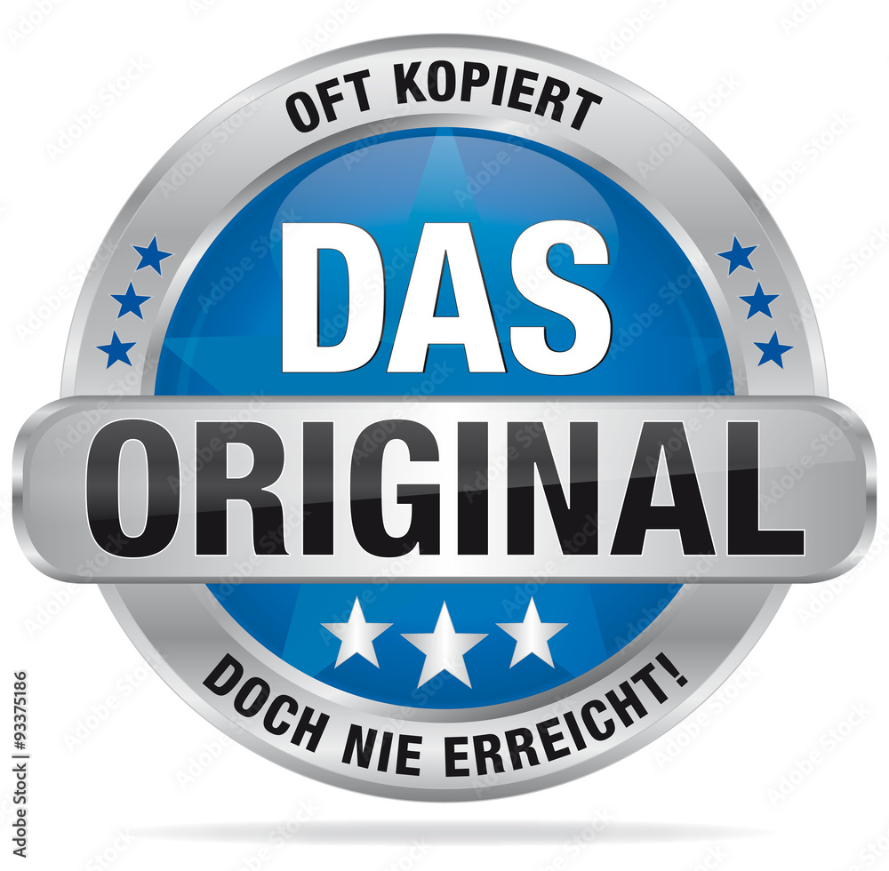 Naklejka Das Original - oft kopiert - doch nie erreicht! - przycisk,  tamten, oryginał, fototapety | Foteks