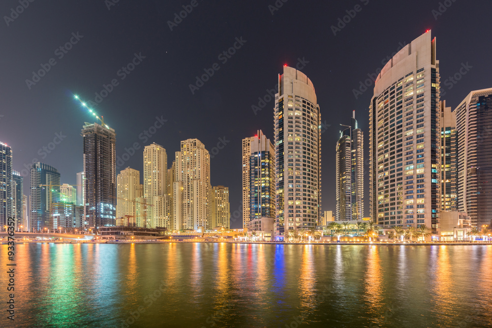 Dubai - JANUARY 10, 2015: Marina district on January 10 in UAE
