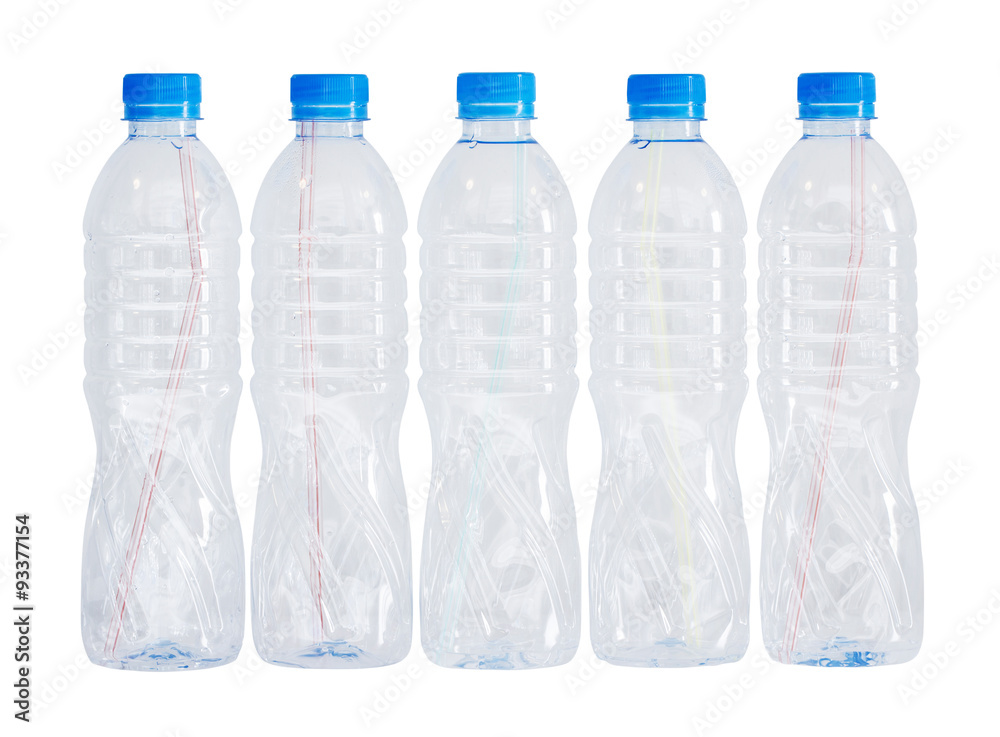 Plastic bottles on white background with clipping path Plastic bottles on white background with clipping path