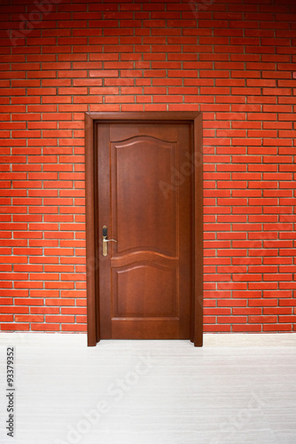 Brick wall and the door