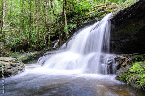 Tham Yai Waterfall at Phu Kradueng national park in Loei, Thailand.