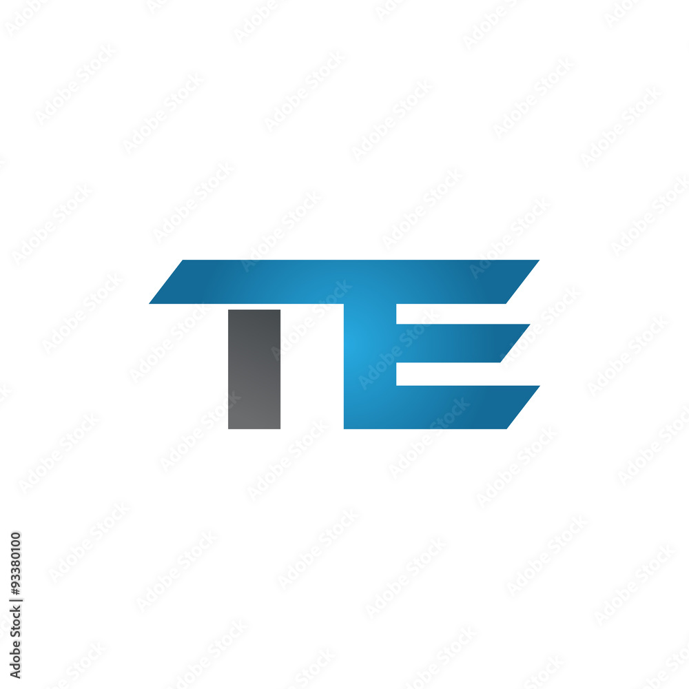 TE company linked letter logo blue TE company linked letter logo blue