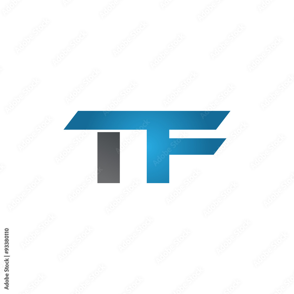 TF company linked letter logo blue TF company linked letter logo blue