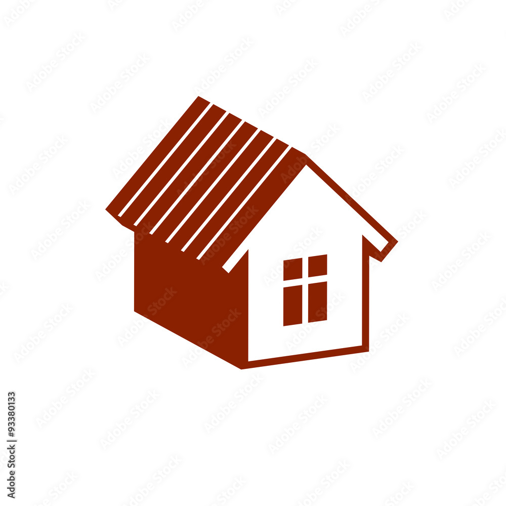 Simple house icon isolated on white background, vector abstract Simple house icon isolated on white background, vector abstract