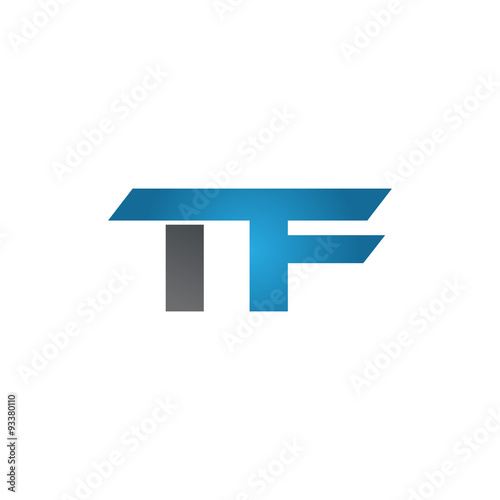 Free Download TF company linked letter logo blue - GFXLoad