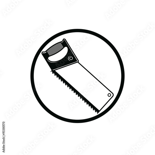 Industrial utensil with sharp teeth, simple hacksaw.