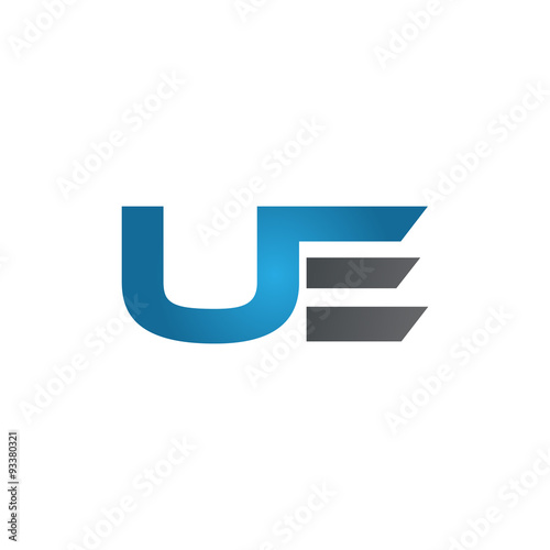 Free Download UE company linked letter logo blue - GFXLoad