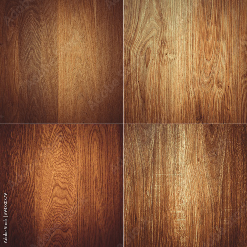 Set of four wooden textures background patterns