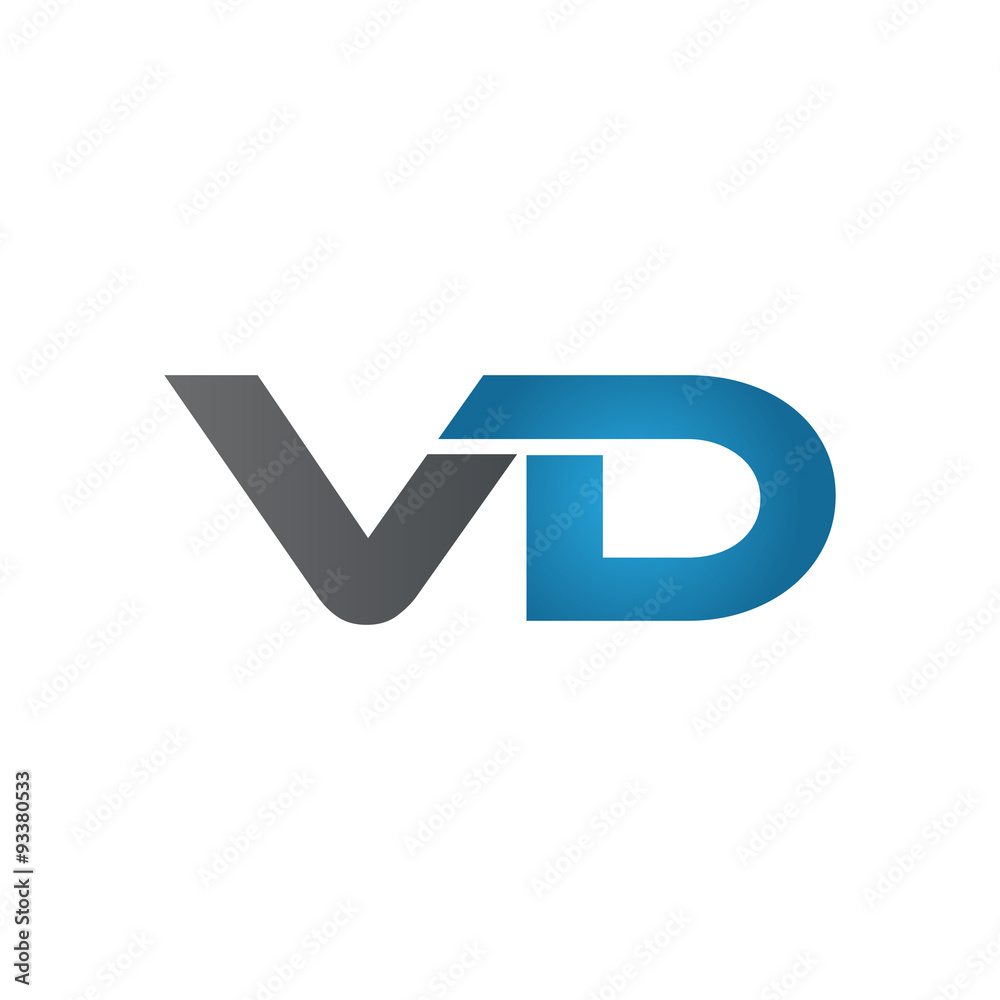 VD company linked letter logo blue VD company linked letter logo blue
