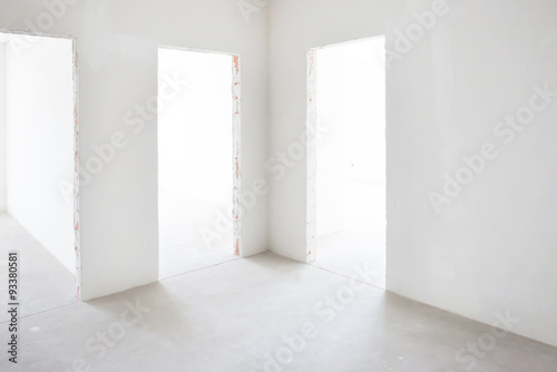 White room with entrance
